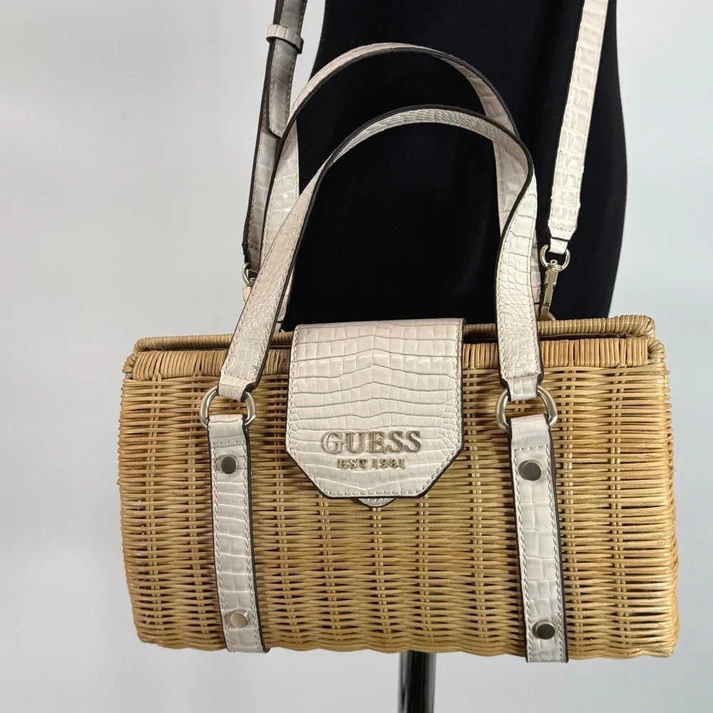 Guess wicker satchel
